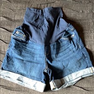 Maternity jean shorts